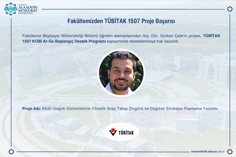 Bölümümüzden TÜBİTAK 1507 Proje Başarısı Bölümümüzden TÜBİTAK 1507 Proje Başarısı